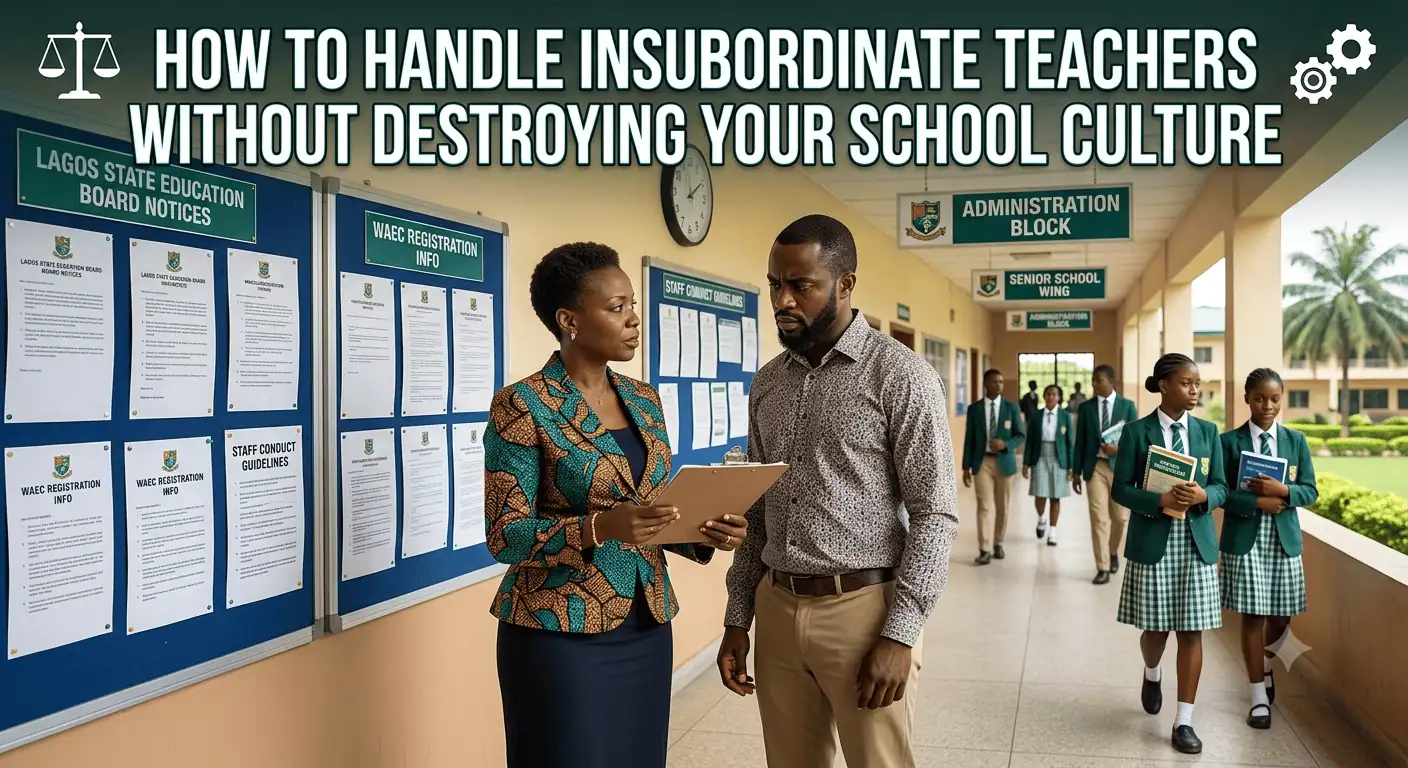How to Handle Insubordinate Teachers Without Destroying Your School Culture